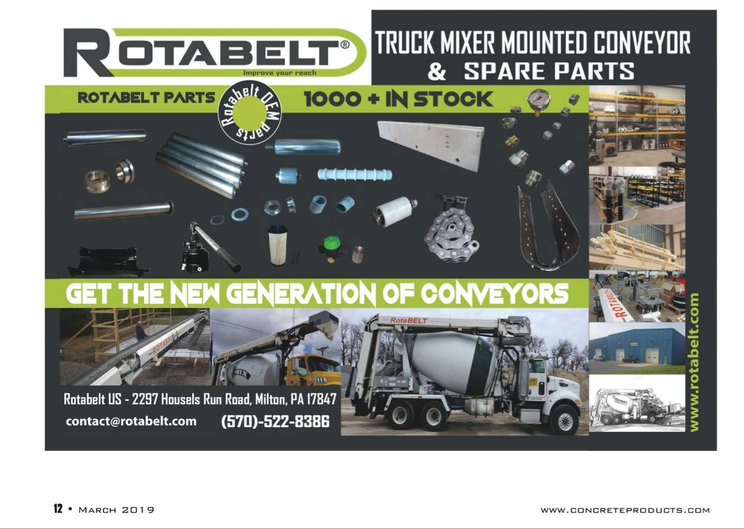 Concrete products ad March 2019