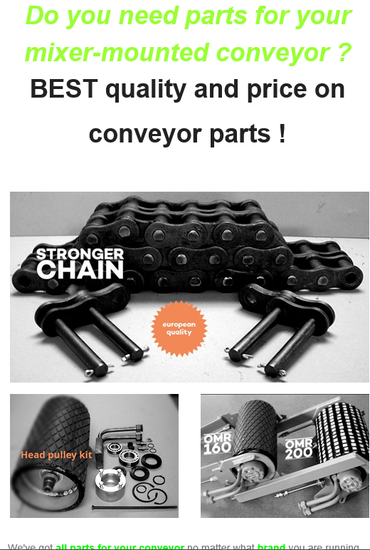 Best quality and price on conveyor parts